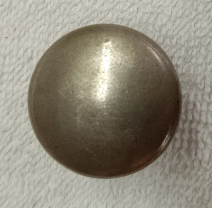 ANTIQUE HEAVY NICKLE PLATED ROUND DRAWER, DOOR, PULL / KNOB, 1 IN. DIAMETER