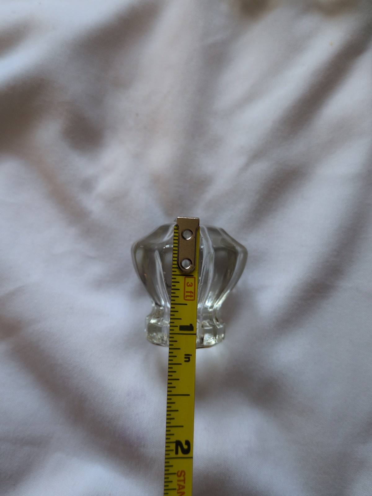 Lot Of 11 Vintage Clear Glass Dresser Pull Knobs Ten Facet