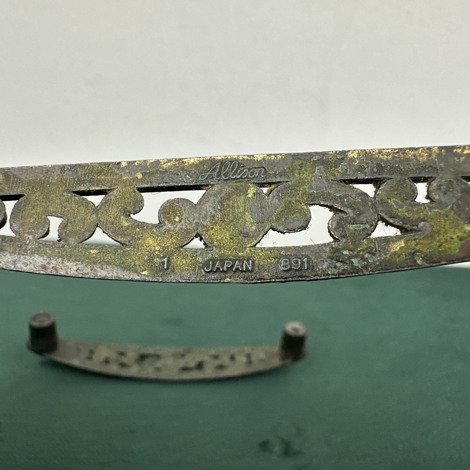 3 Vintage MCM Allison 891 Antique Gold Floral Filigree Pull Handle 3″ OC