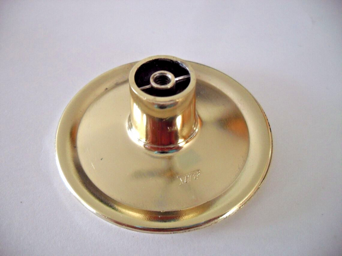 Vintage Nos 2-3/8″ Brass Drawer Knobs Concave Face Cabinet Door Pull Ajax