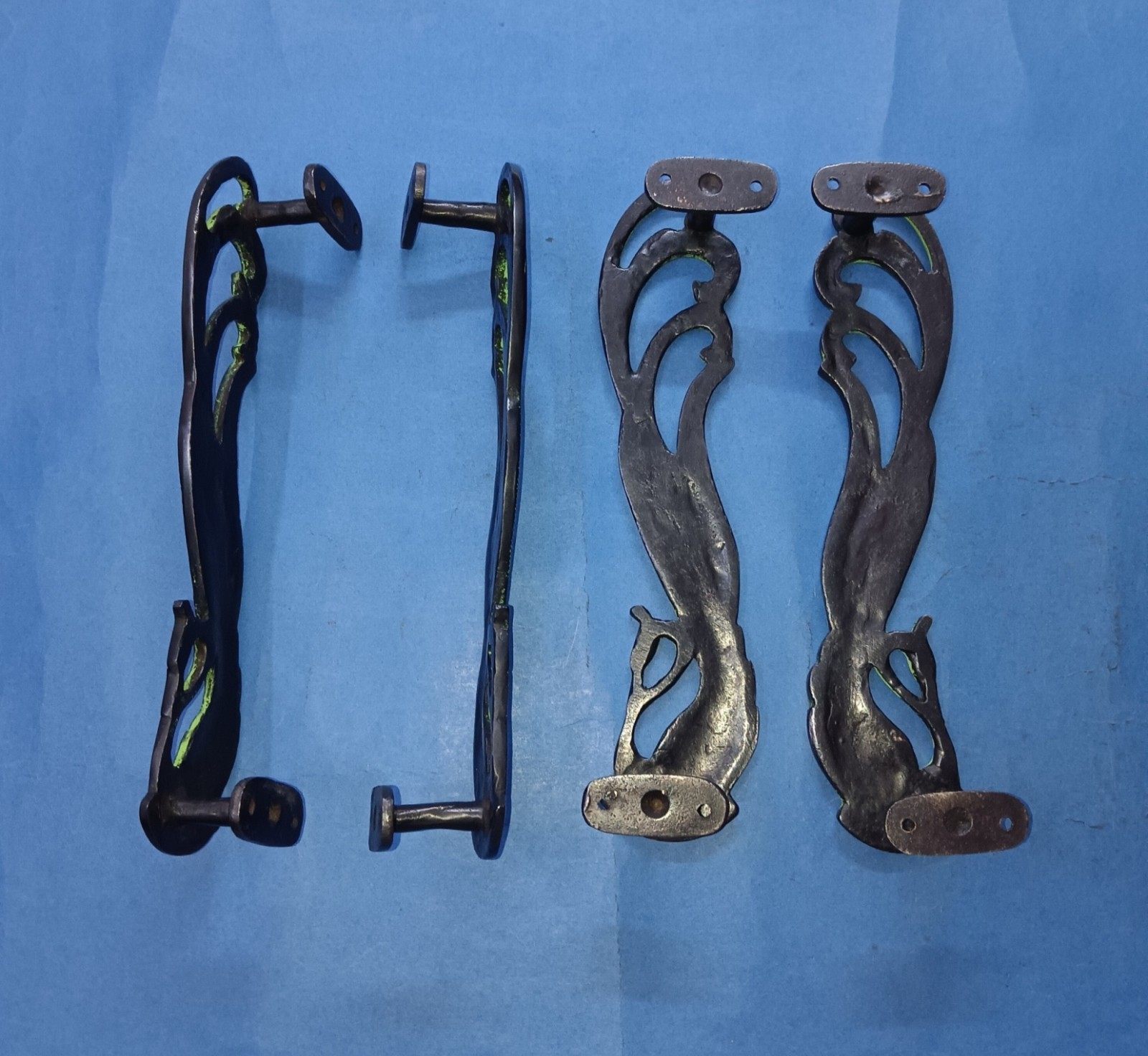 11″ Inches Peacock Door Handle Brass Office Door Puller 02 Sets (4 Pieces) GTX