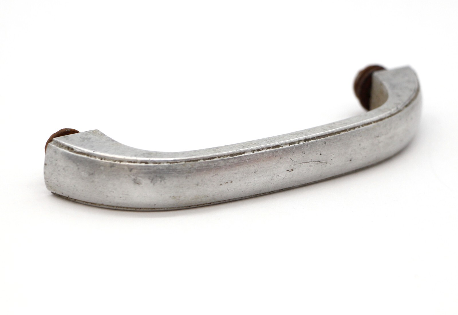 Vintage 4.5 in. Art Deco Brushed Aluminum Bridge Drawer Cabinet Pull