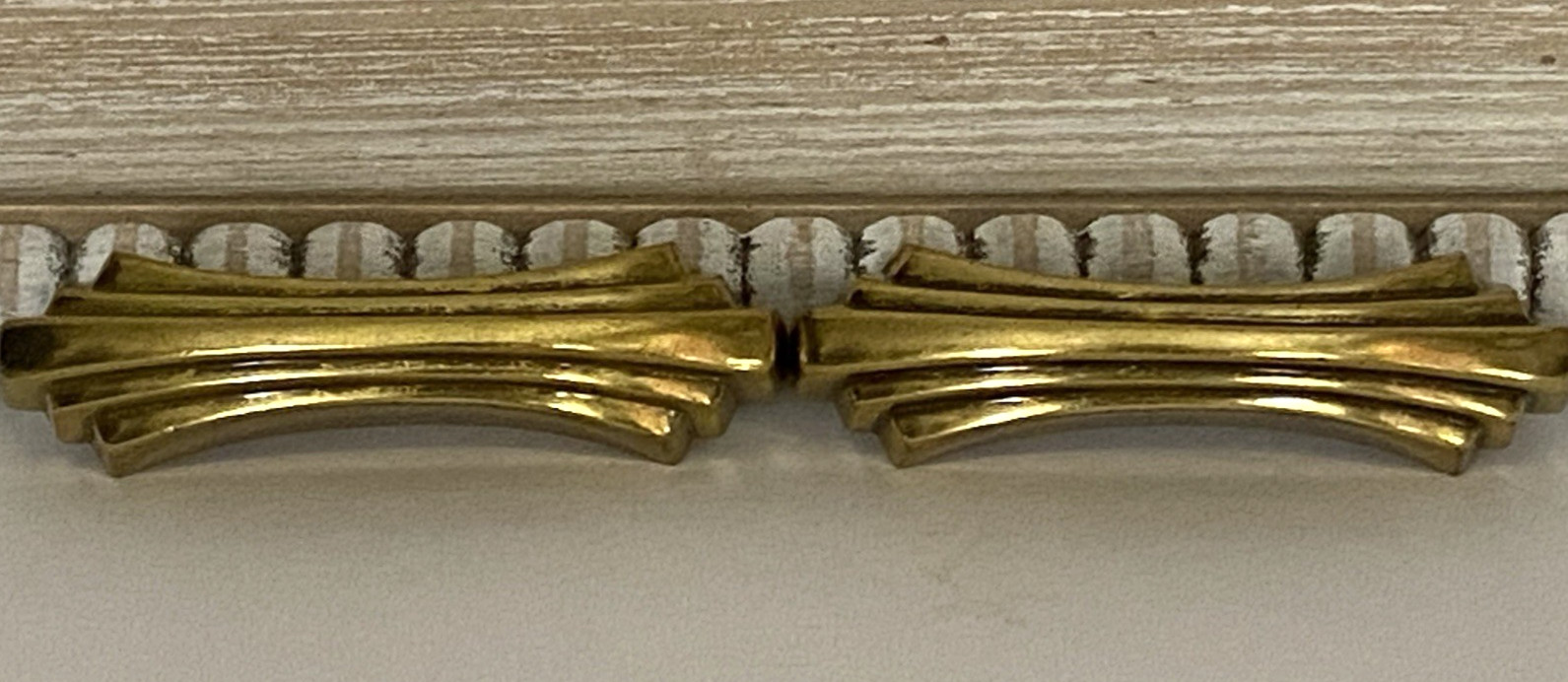 VTG LOT 20 Gold ART DECO Hollywood Regency MCM Waterfall Door Pulls Handles
