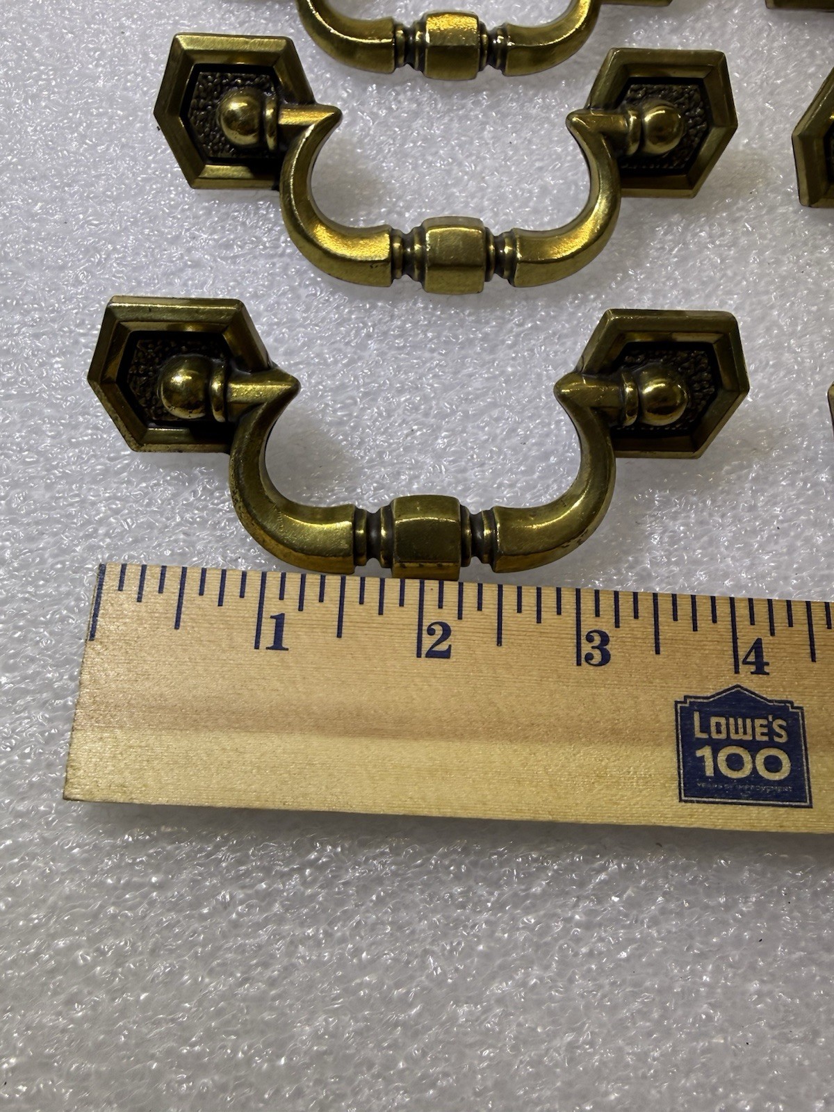 8 Vintage Keeler Brass Company Brass Drawer/Dresser Pulls Cabinet MCM (91)