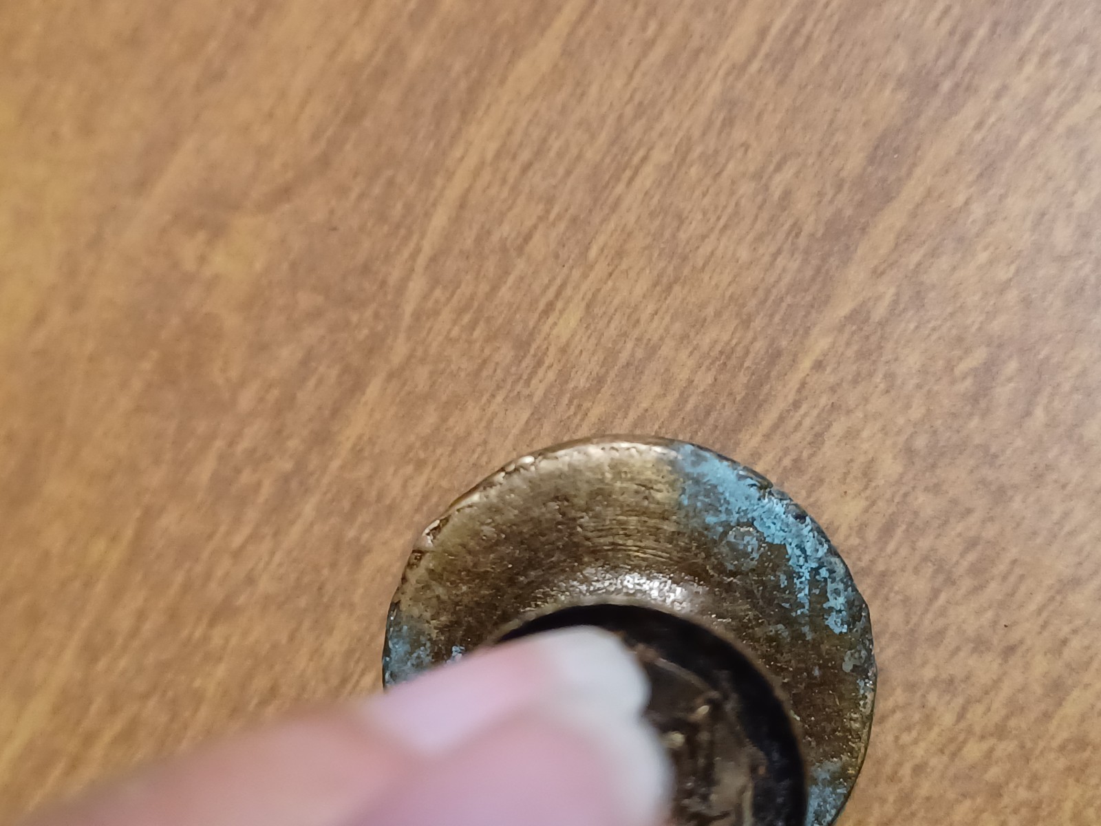 Vintage KBC Drawer Knob Pulls DISTRESSED Keeler Brass Co Lot Of 2