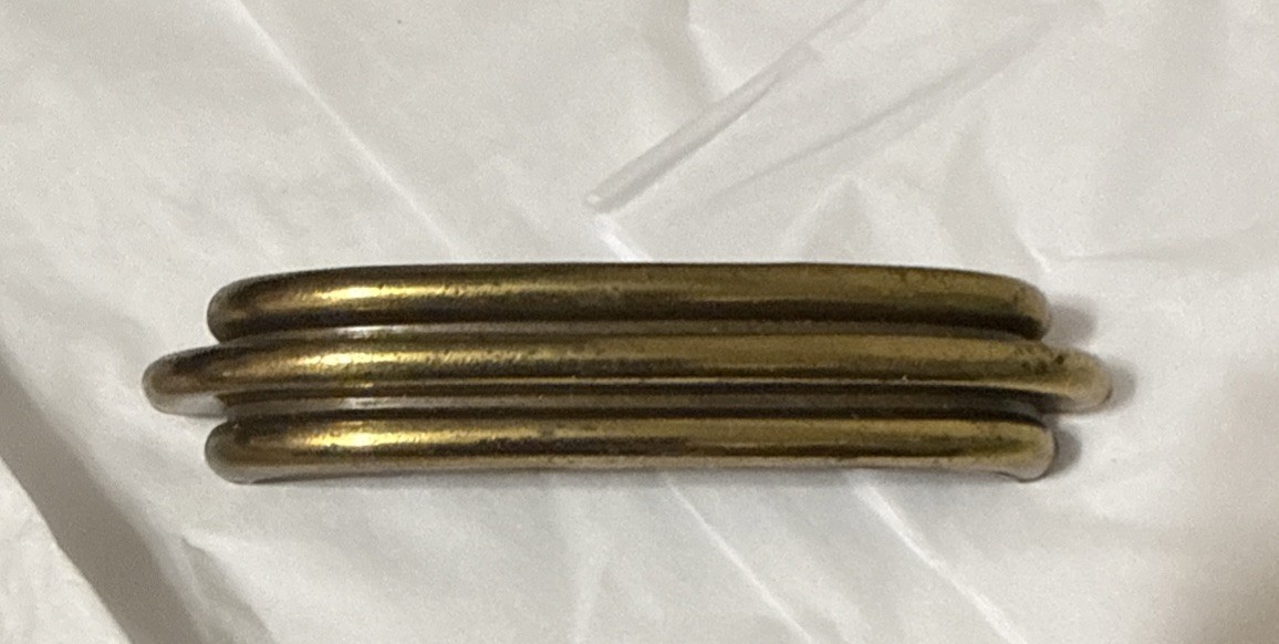 Vintage Cabinet Door Pull Handle Brass MCM Art Deco 38428 KBC