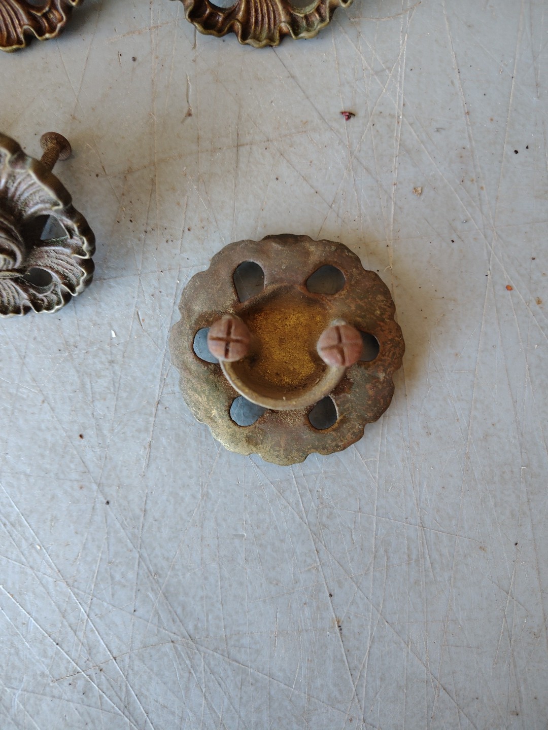 Antique Vintage Knob Drawer Door Pull Victorian Furniture Hardware Set of Six