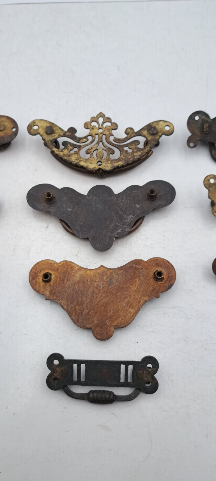 Lot of Mixed Antique/Vintage Hardware Furniture Drawer handles Metal Brass