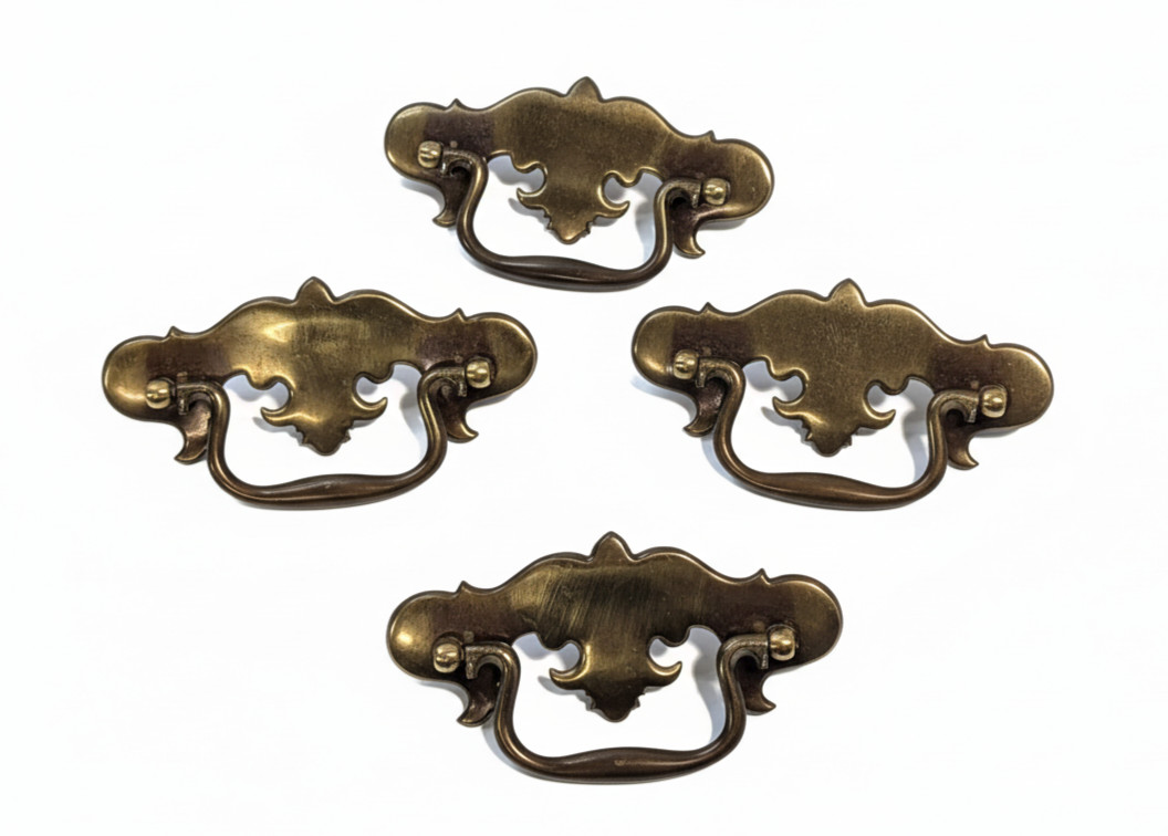 5″ KBC Keller Brass Company Drawer Pulls 4694/2504 Chippendale Batwing Queen Ann