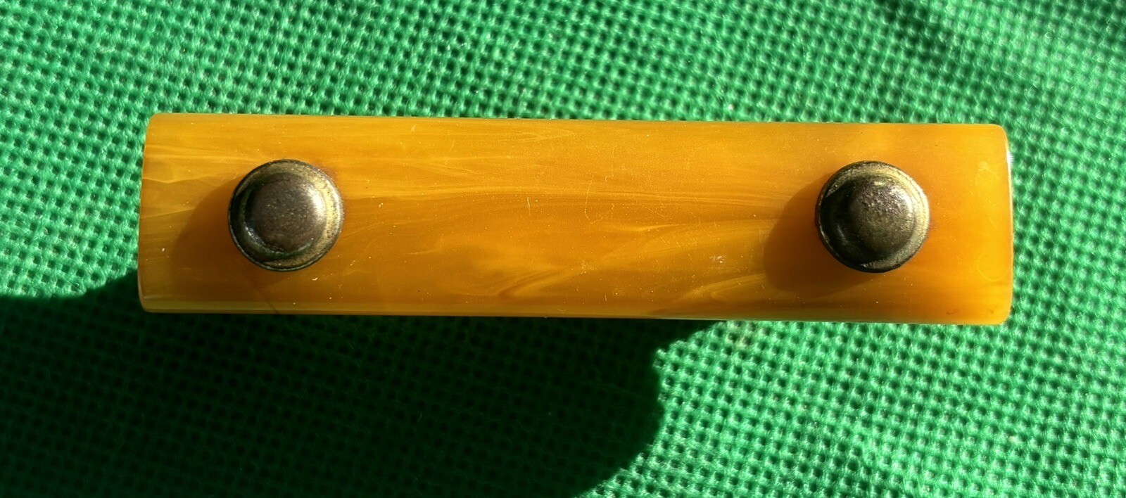 Art Deco Antique Hardware Tortoise Butterscotch Bakelite Drawer Pull 2”centers