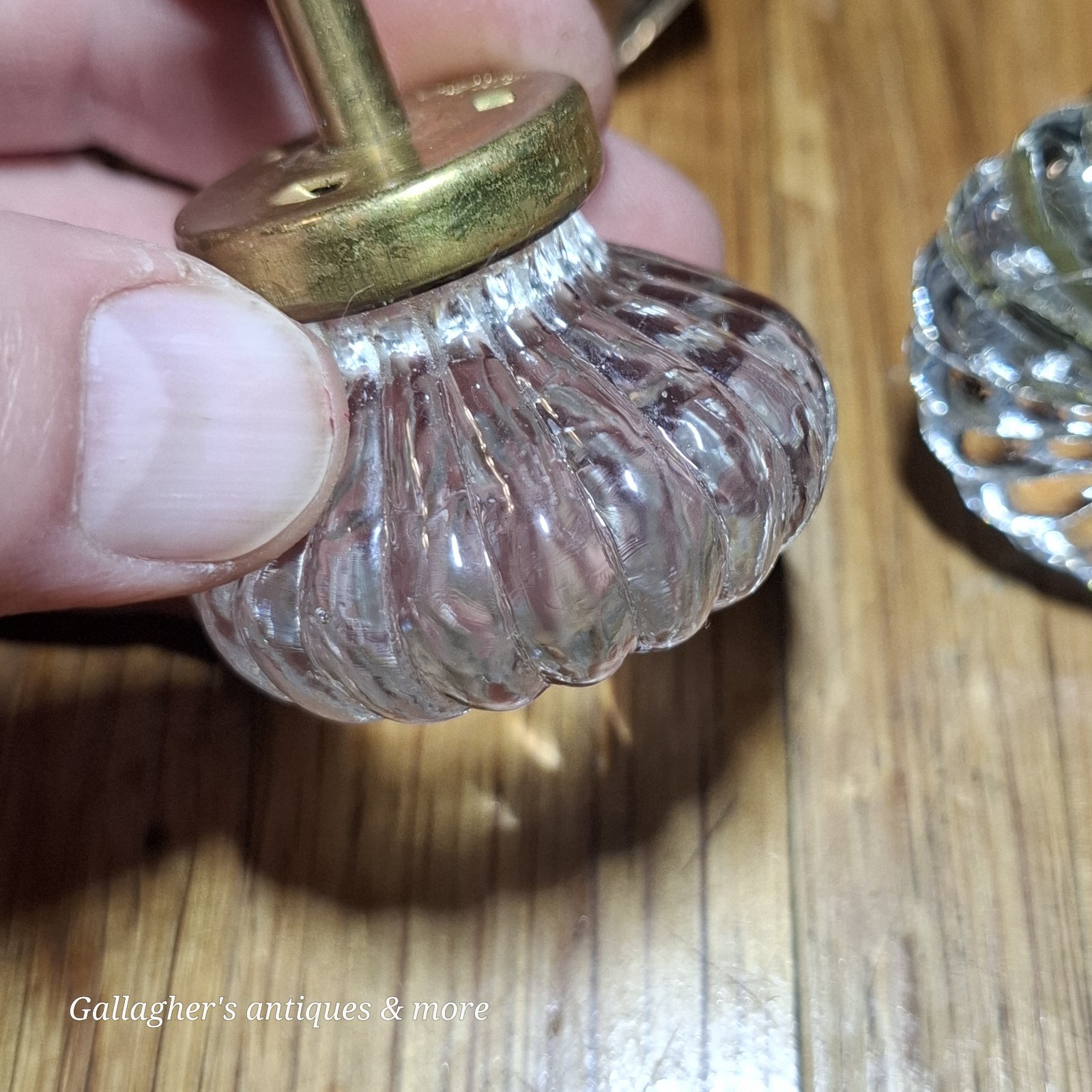 Antique Glass Knob Handle Drawer Cabinet Lot Of 4 Pat Oct 1901