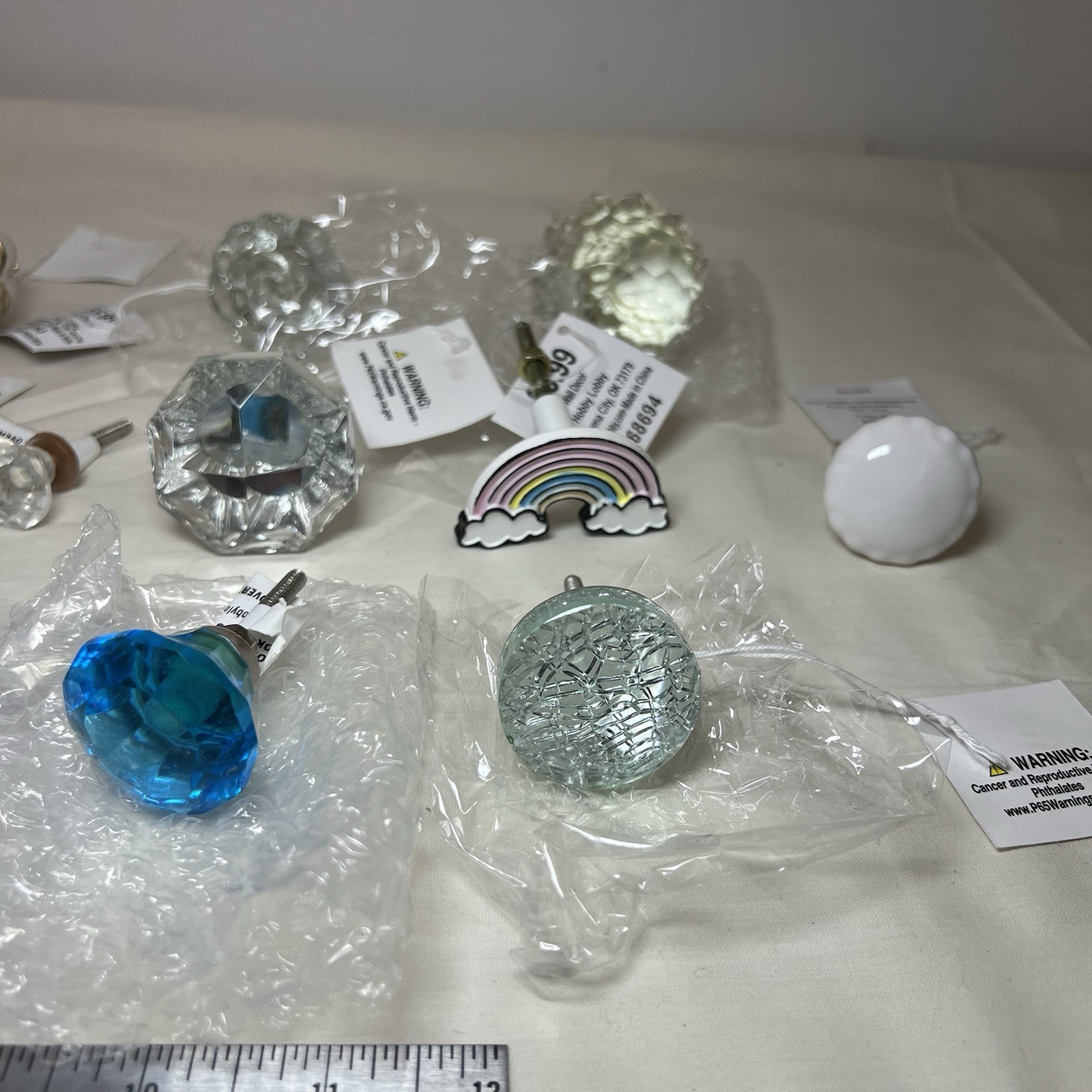Mixed New 17 Drawer Pulls Knobs Dresser Cabins Flowers Rainbow Candy Butterfly