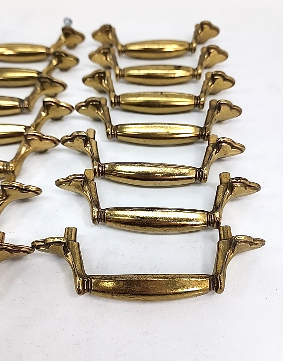 Vintage Keeler Brass Co KBC N13963 Brass Drawer Pulls 4.5″ Lot of 22 Hardware