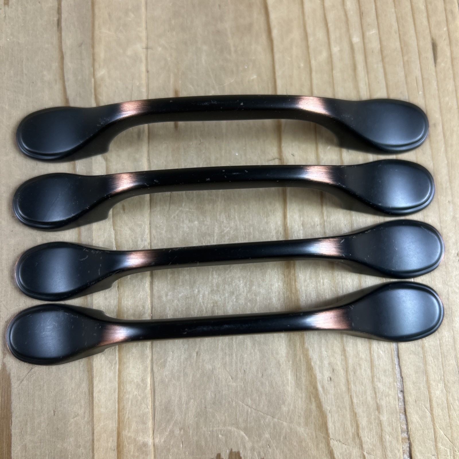 Vintage Drawer Pulls Set Of 8 Black Copper Rub Nickel 5” With New Screws