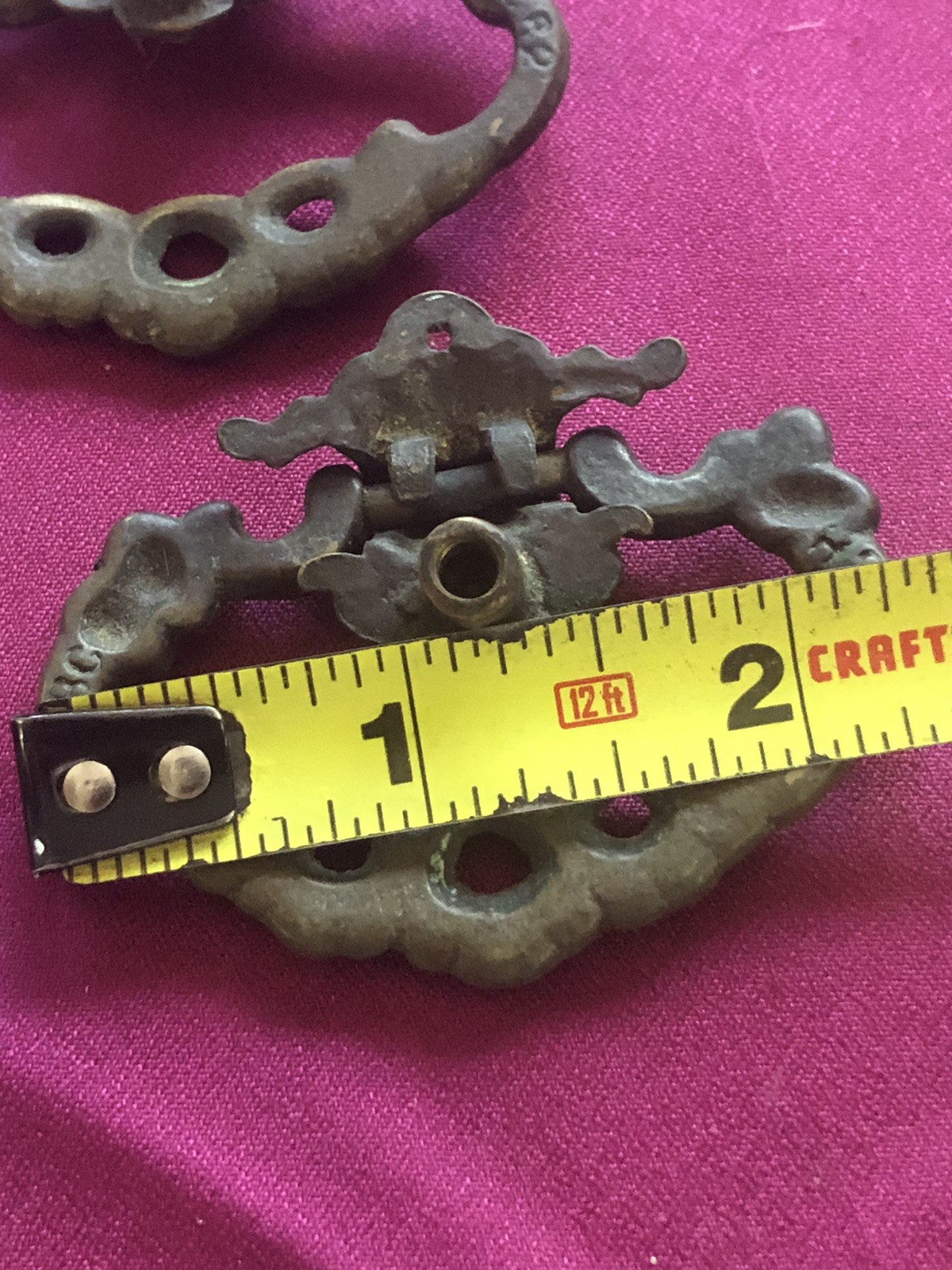 2 Keeler Brass Co. KBC Drawer Handles Pulls Chippendale One Back Hole *no Screws