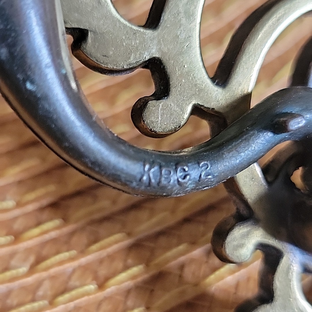 Lot of 6 VTG Brass Metal Drawer Pulls Handles Batwing Keeler Brass Co KBC1 N1935