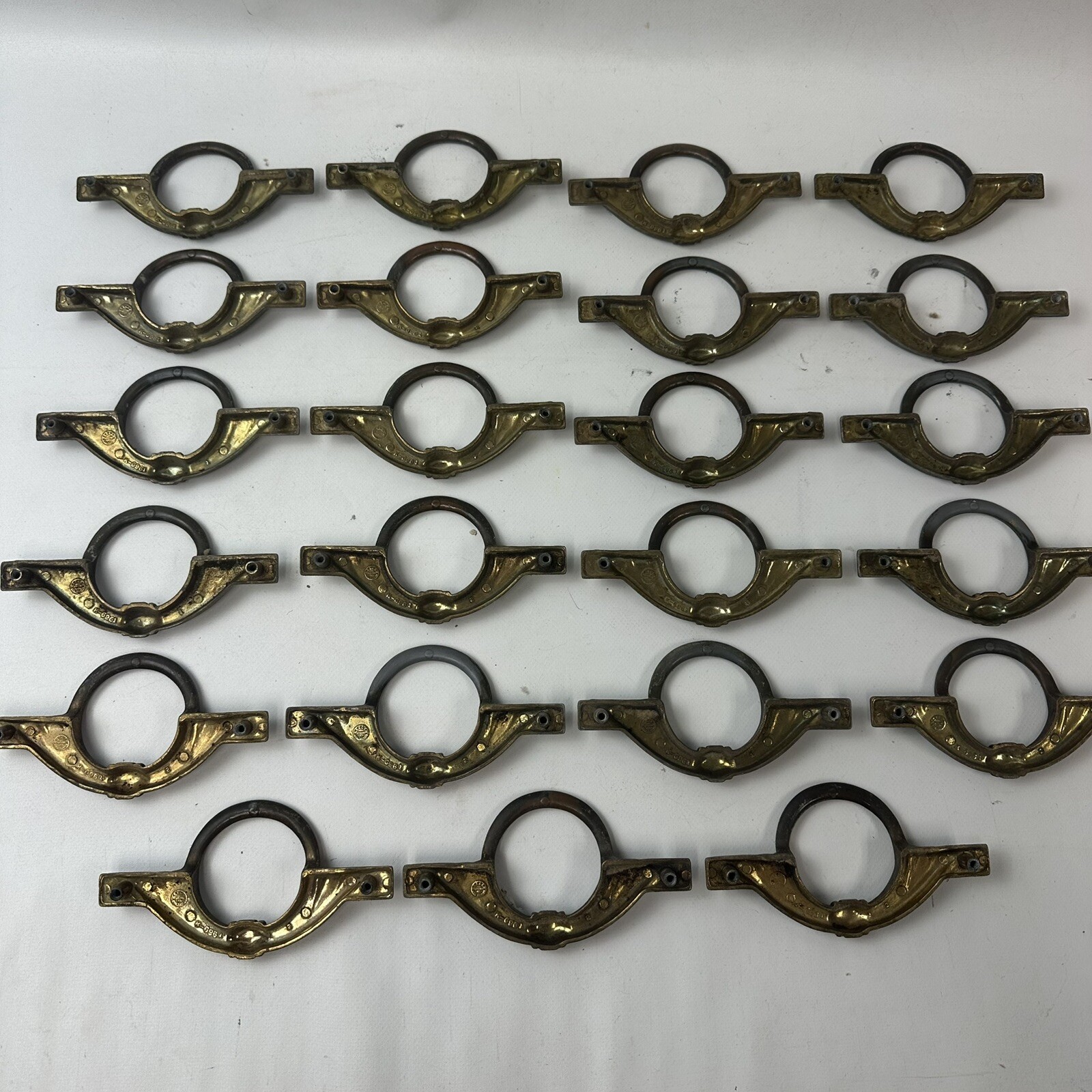 Lot Of 23 Drawer Pulls Handles Vintage Unique Rare Brass Keller Keeler