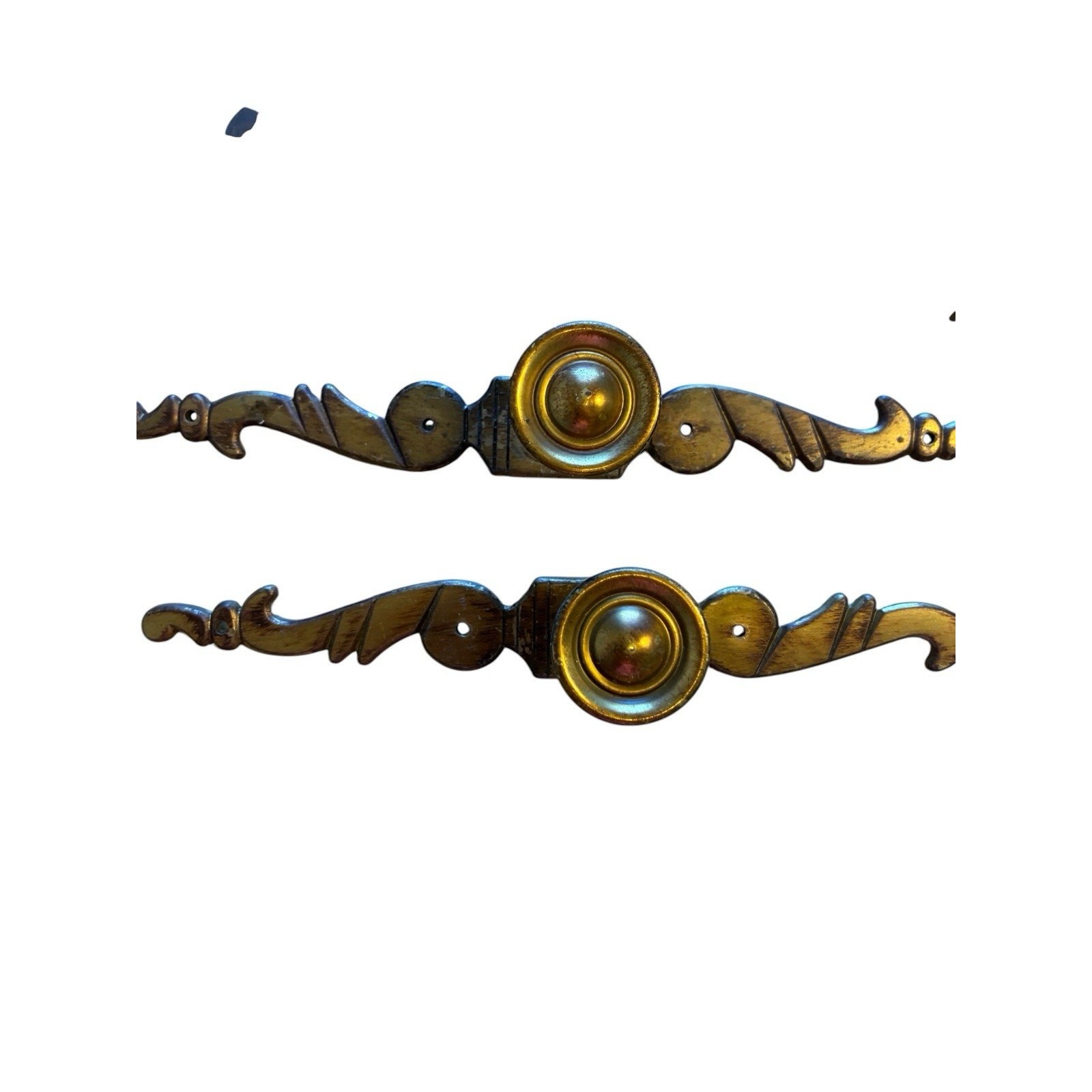 VTG Solid Brass Ornate Drawer Backplates, Steel Casement Window Stays Pins Knobs