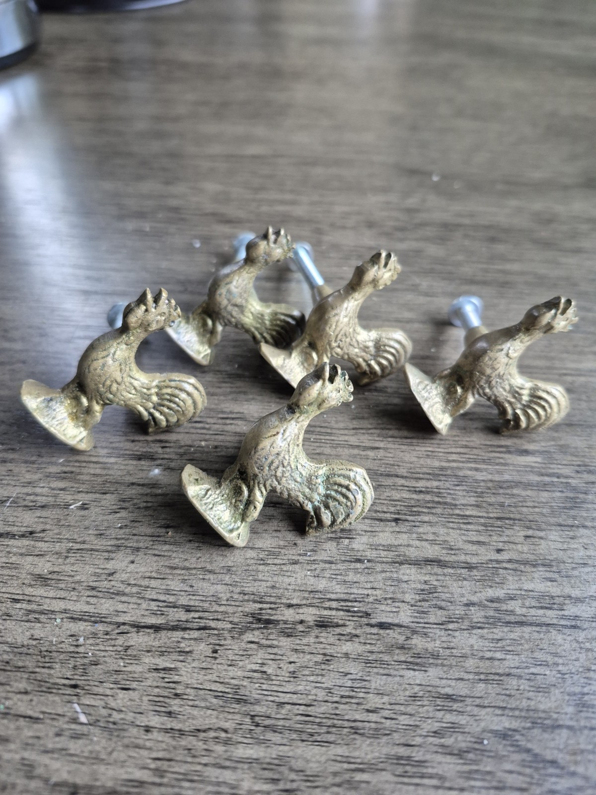 Rooster Cabinet Knobs Set Of 5 Rustic Metal Farmhouse Drawer Pulls/Handles