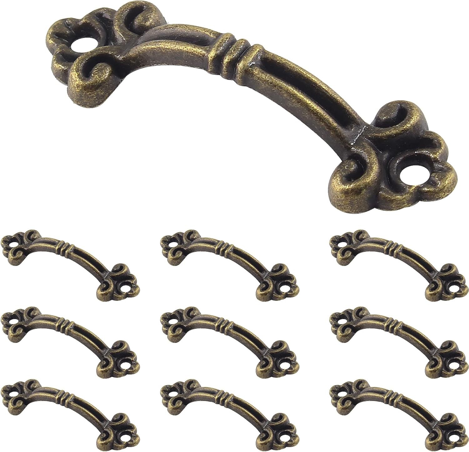 20pcs Vintage Mini Pulls Bronze Drawer Pull Zinc Alloy | Antique Style, Decorati