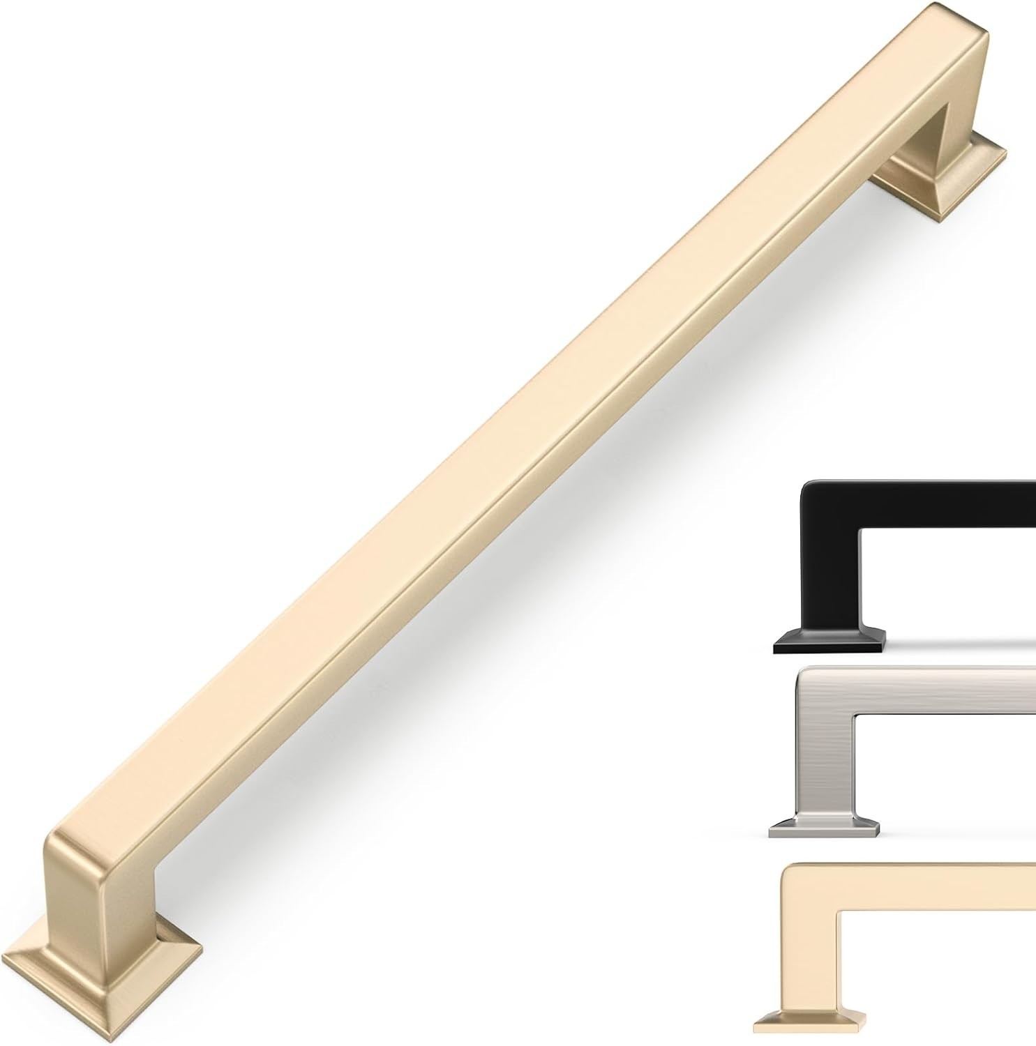 Komotia 6 Pack 12-3/5 Inch Cabinet Pulls Brushed Brass Kitchen Cabinet Handles