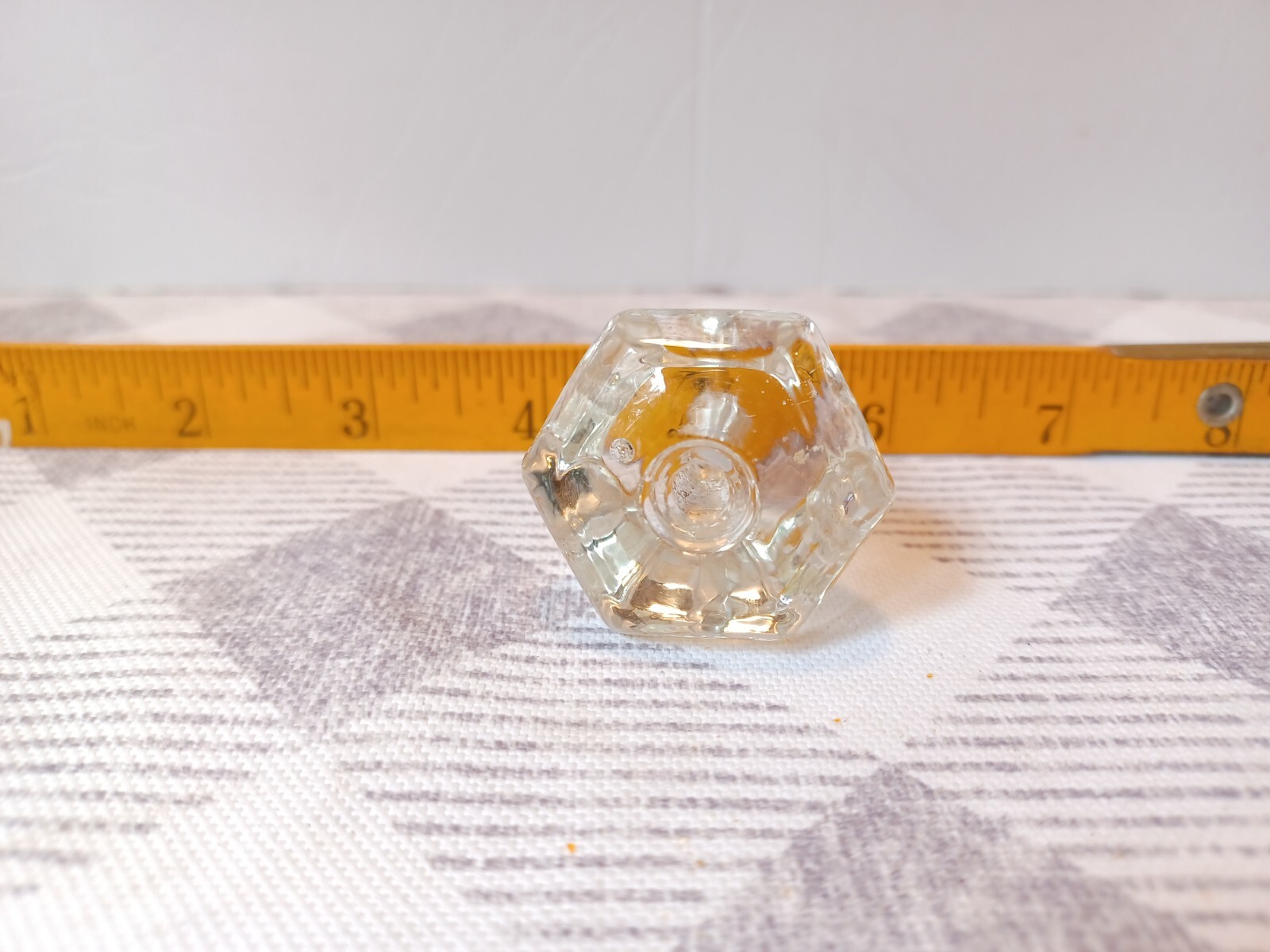 Vintage Clear Glass Ornate Knob Drawer Pull Cabinet Hardware