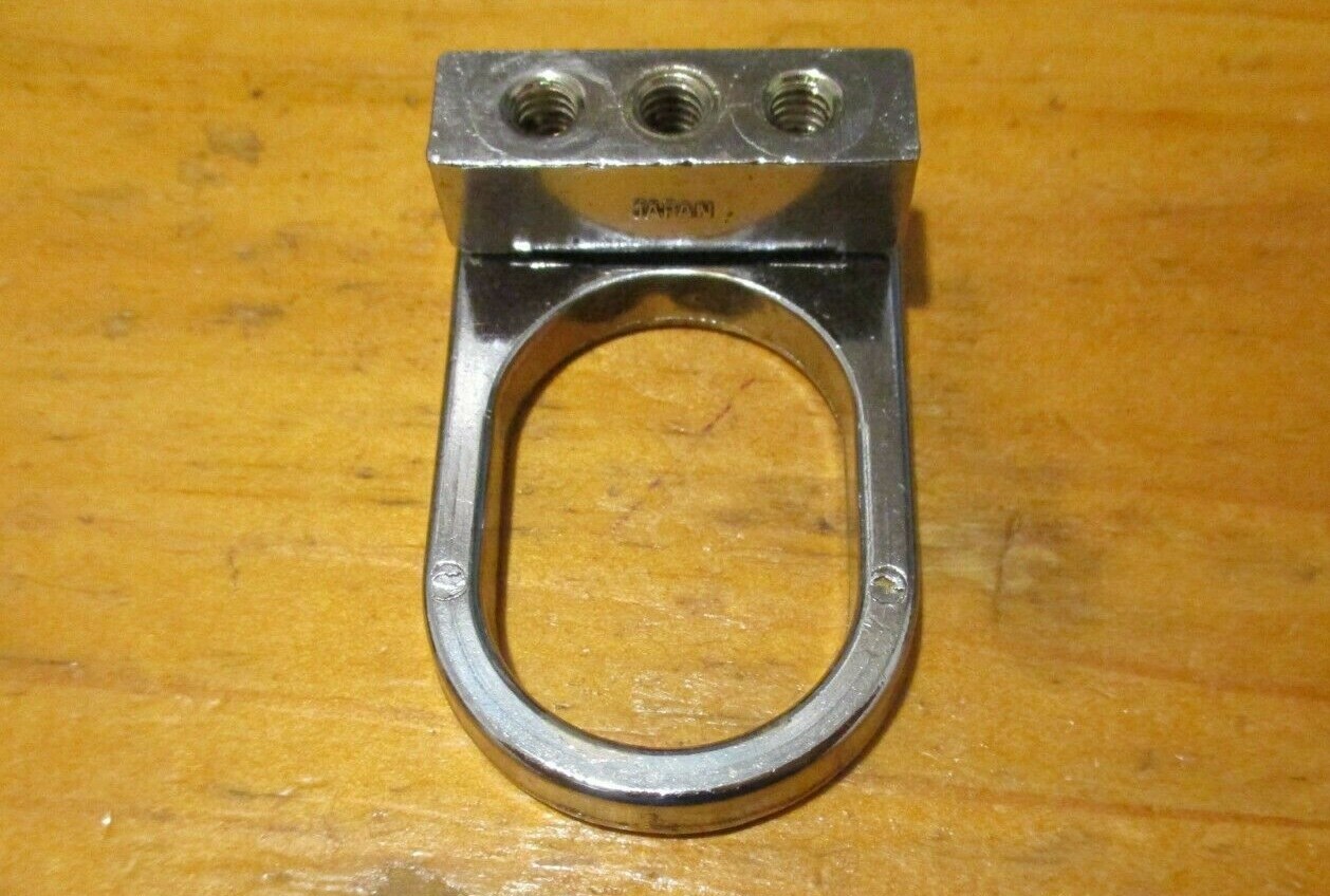 Japan 1950s Polished Chrome Drop Pull Handle 5/8″ Centers Vtg MCM Ultra Retro