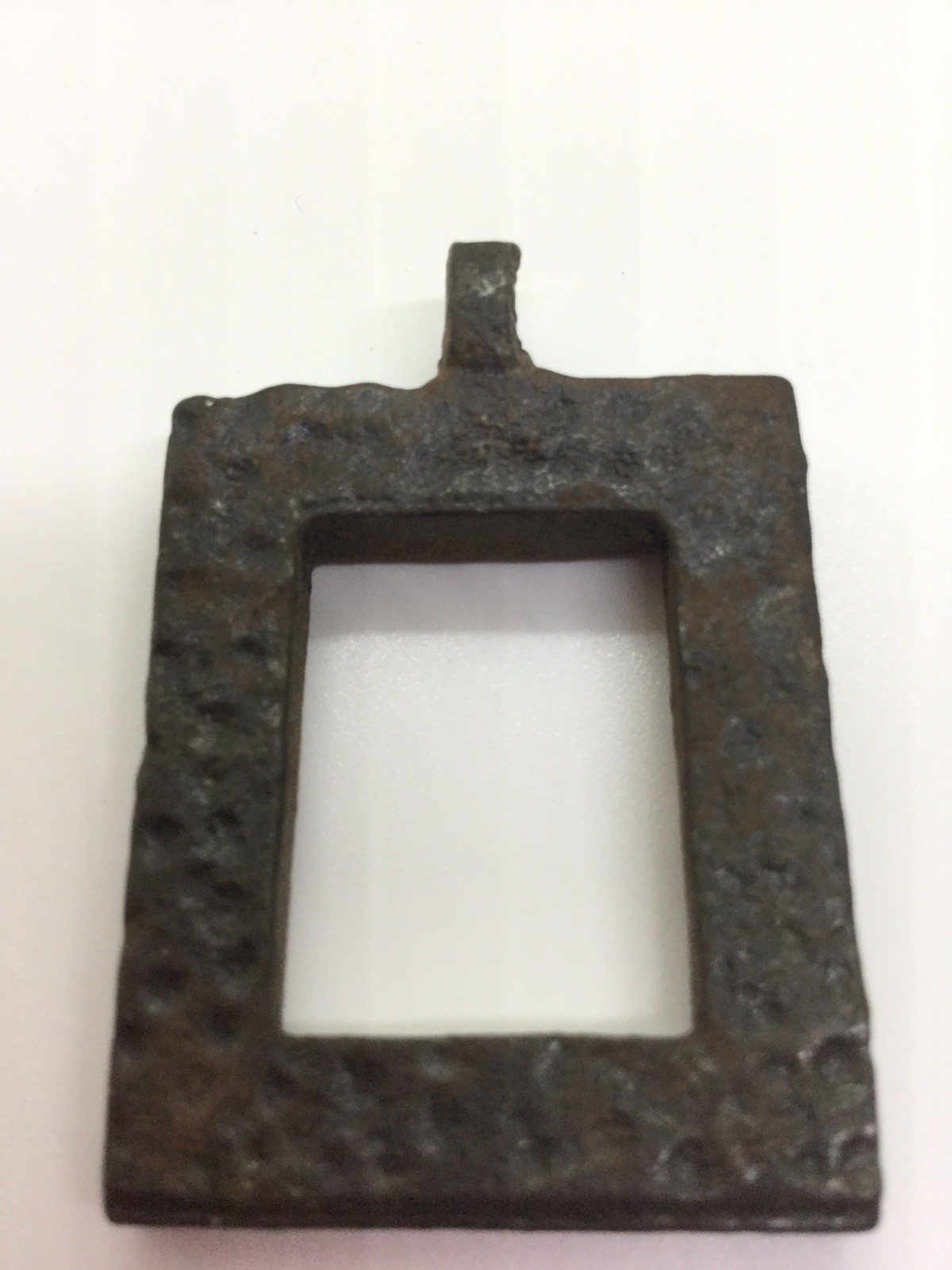 Arts and Crafts – Gothic Drawer Pull Rings Black Hammered Iron Not reproduction!