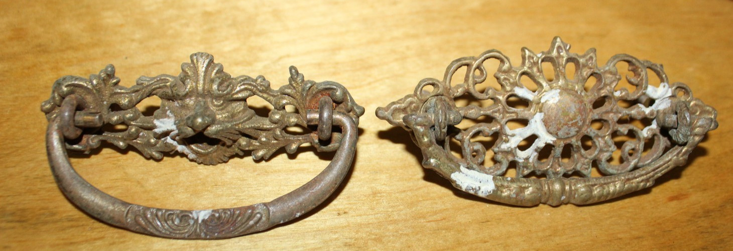 Antique & Vintage Metal Hardware Lot Drawer Pulls & Bails as is Arts & Crafts