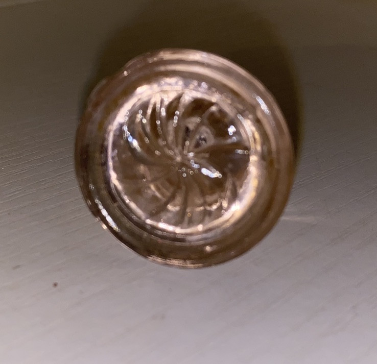 Vtg Pink Depression Glass Drawer Pull Round Starburst Flower Vintage