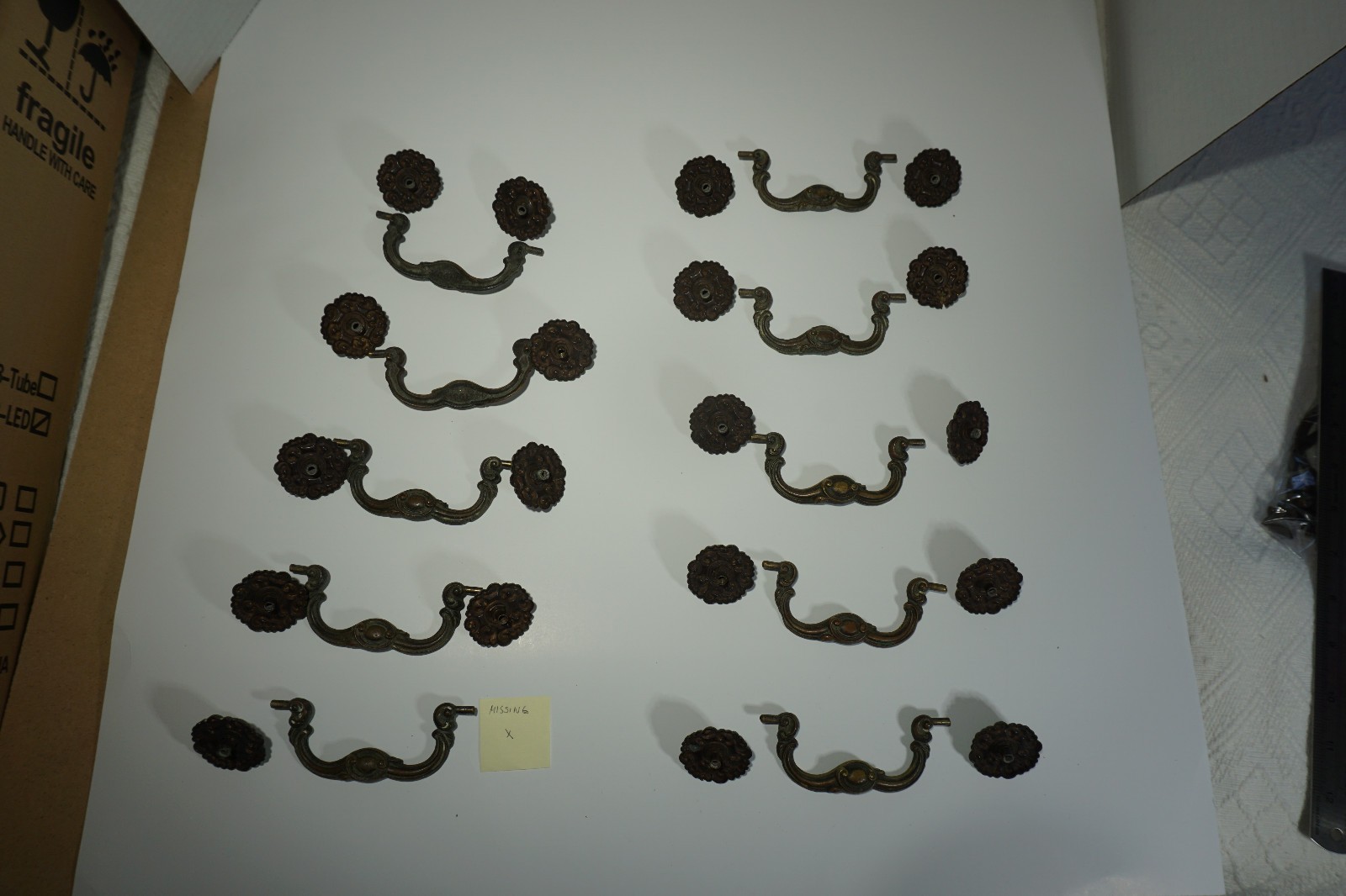 Vintage Keeler Brass Company’s Drop Bail Drawer Pulls Lot K6613 As Is