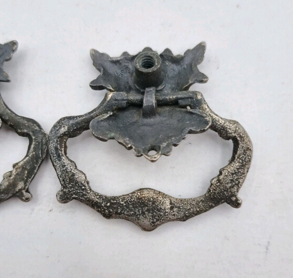 Antique Drop Handles Drawer Pulls Handle Vintage Furniture Old Hardware Lot of 2