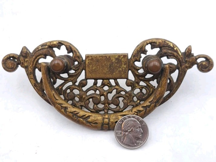 Antique Drop Bail Pull Drawer Cabinet Cupboard Handle Ornate Eastlake Hardware