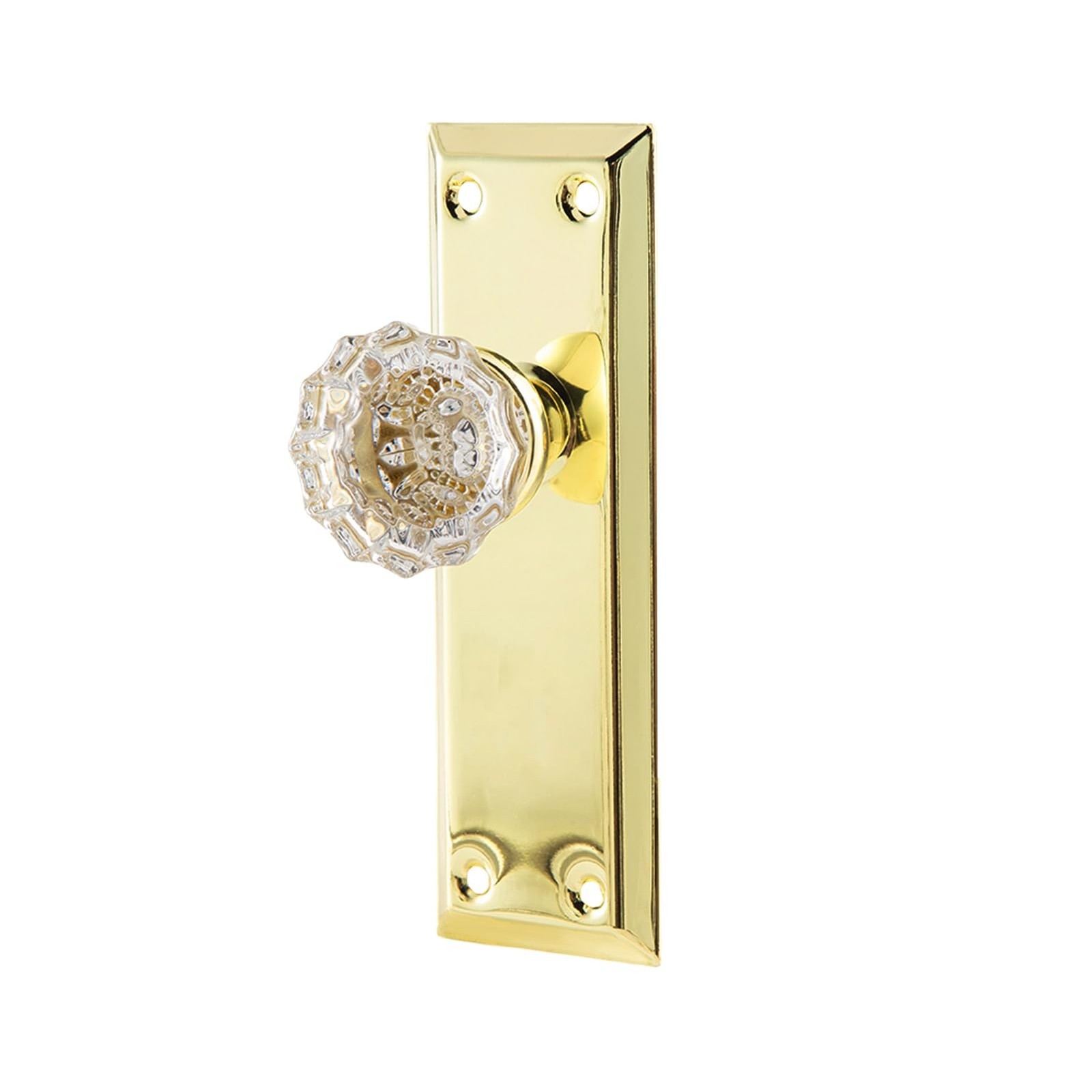 2 Pack Vintage Single Sided Crystal Dummy Door Knobs Interior, Antique Long P…