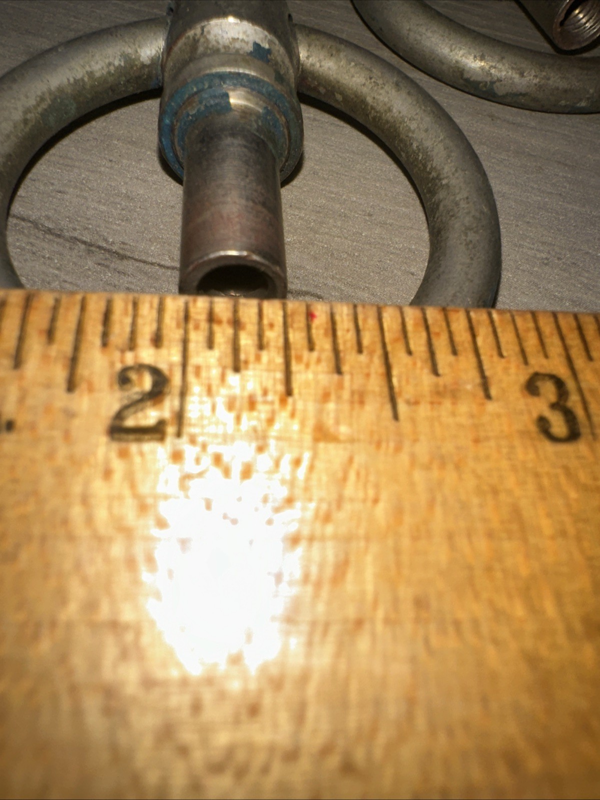 2 Round Drawer Pulls Nickel Brass Drop Handles Nice Patina!