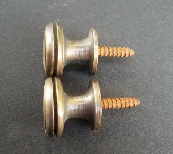 4 Solid Brass Stacking Barrister Bookcase 5/8″dia Knobs drawer Pulls #K26
