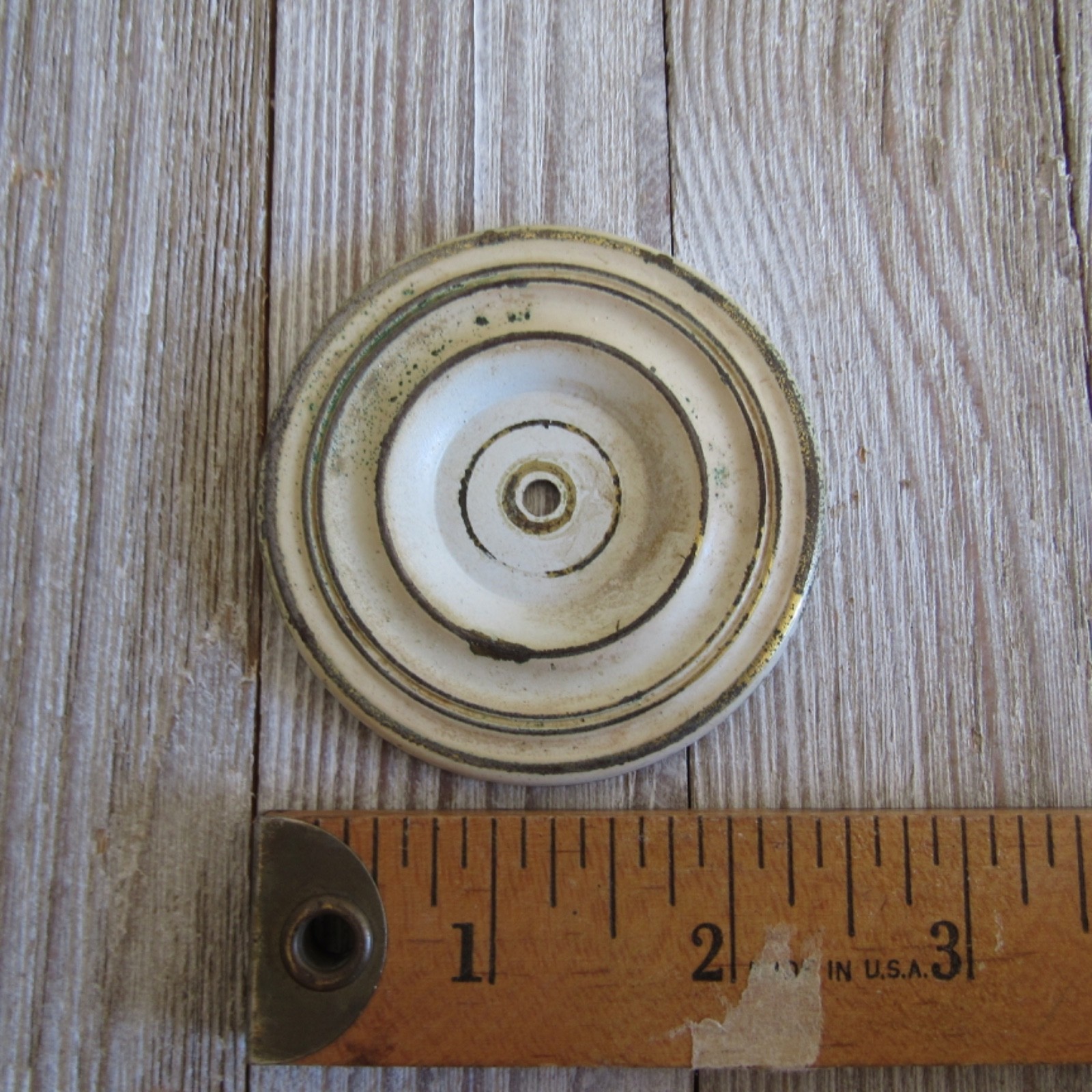 Vintage Knobs White & Gold Cabinet Door Drawer Pulls Hollywood Regency 9 Knobs