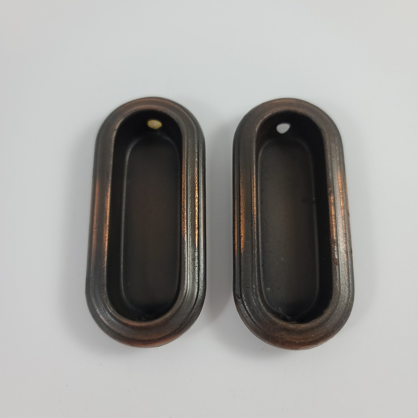 Vintage 1960s Amerock Recessed Drawer Pull Pair Finger Pull 1590