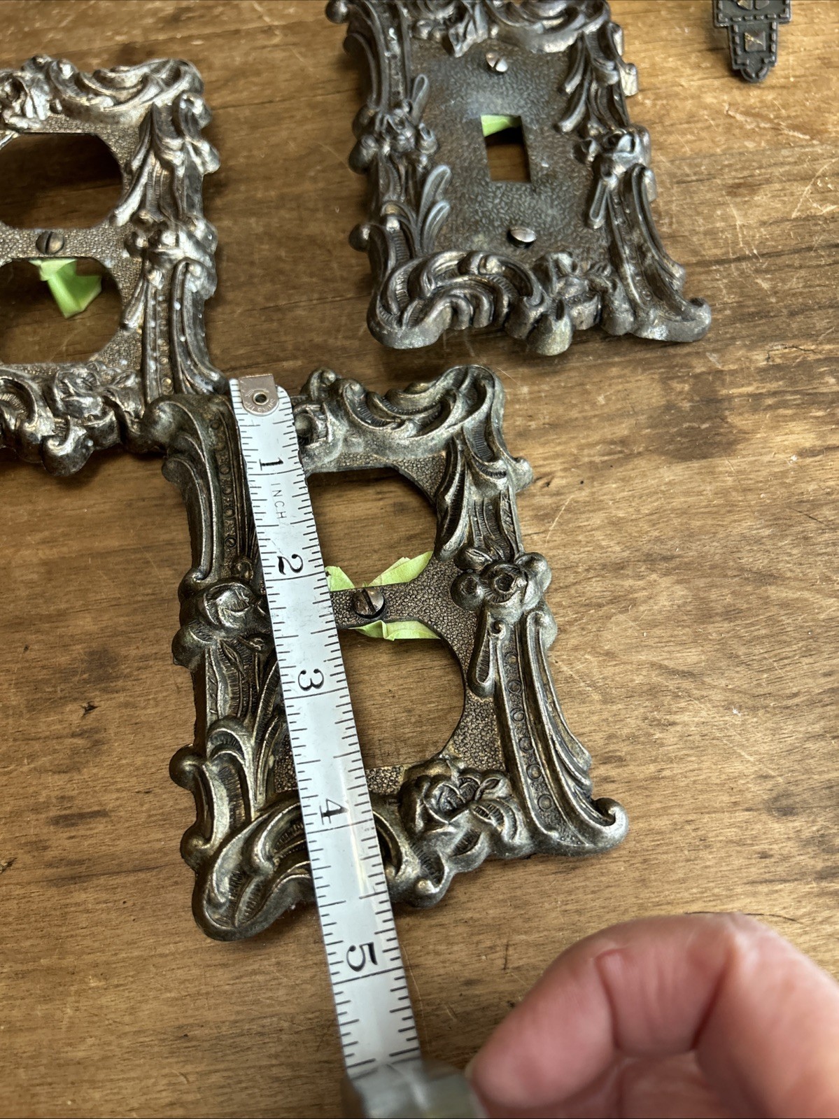 Vintage Hyer & Edmar Ornate Cabinet Pulls, Plate Covers & Towel Rings Lot of 17