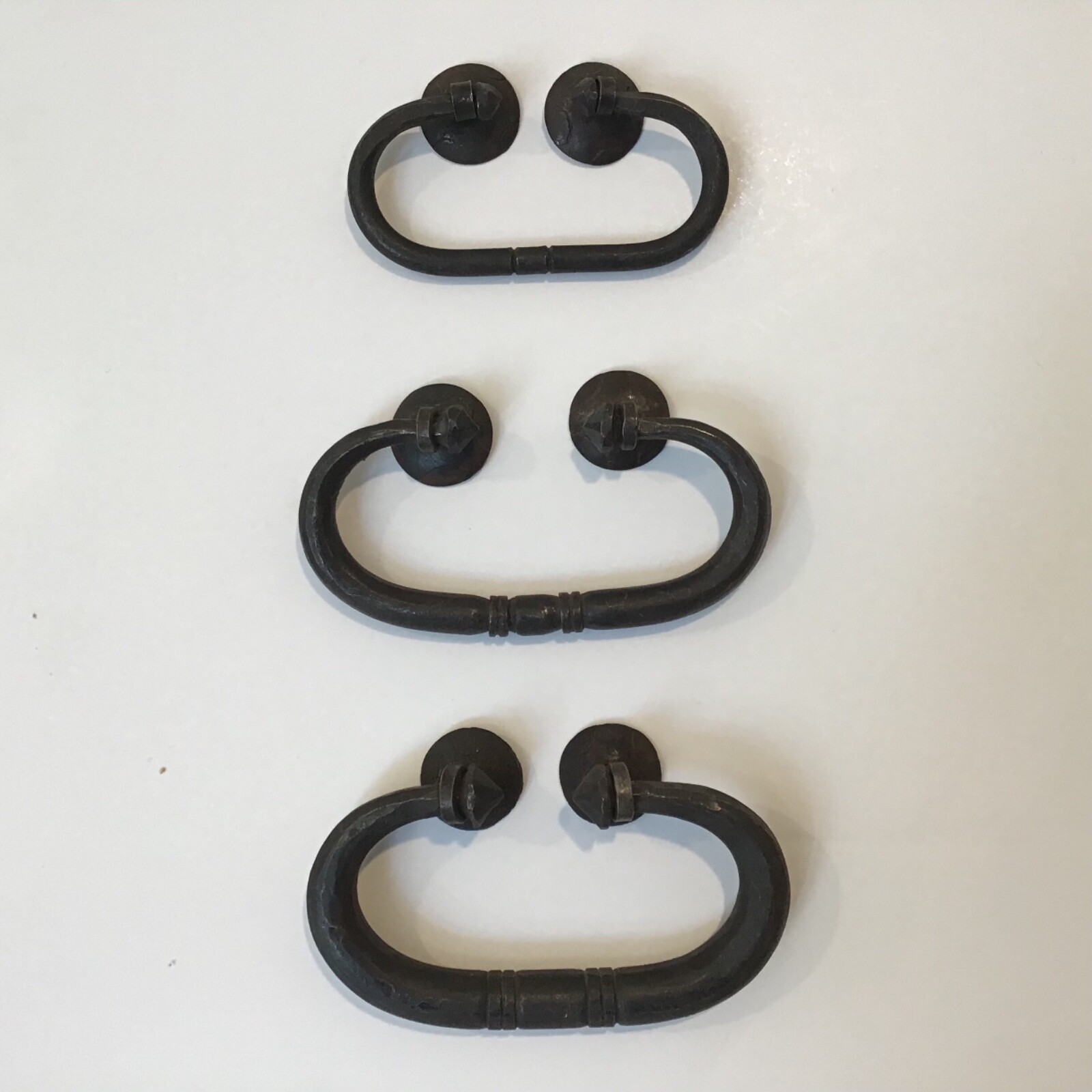 Primitive Forged Metal Drawer Pulls Iron or Steel? Wire Mount