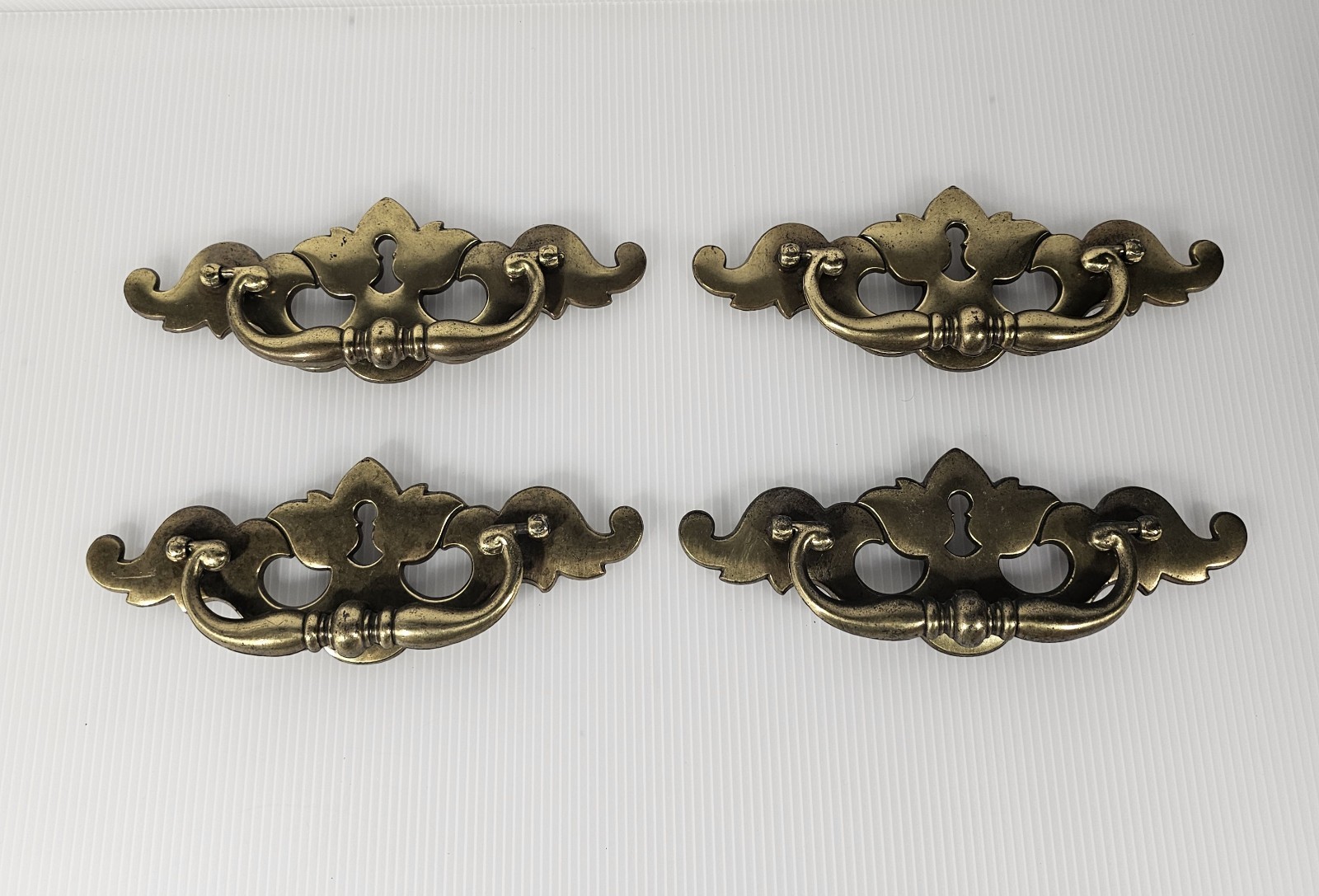 4 Vintage Keeler Brass Co. N12710 Drawer Pulls 8 Inch, Set of 4, Large