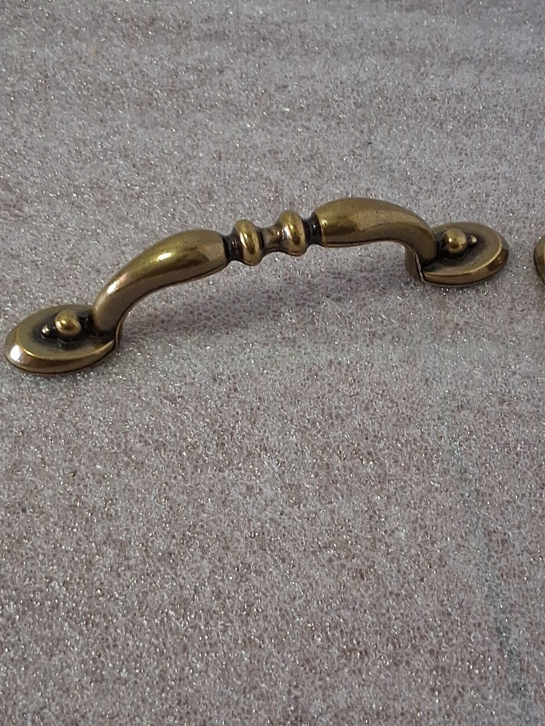 2-Vtg Brass Amerock Cabinet Drawer Pulls 1303 4.75″ 3″ C Salvaged