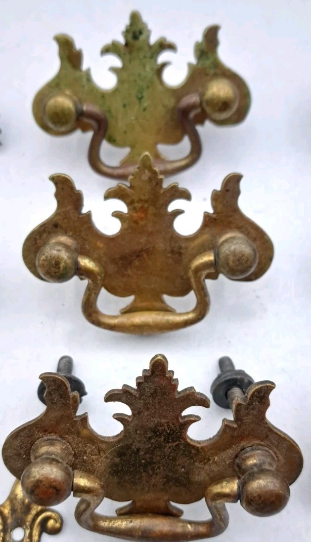 Antique/Vintage Handles Hardware Lot Furniture Drawer Pulls Handles Metal Brass