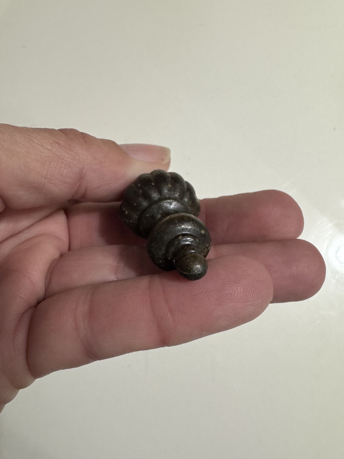 Vintage Large Bronze Antique Brass Tone Finish Hanging Drop Drawer Pull Hardware