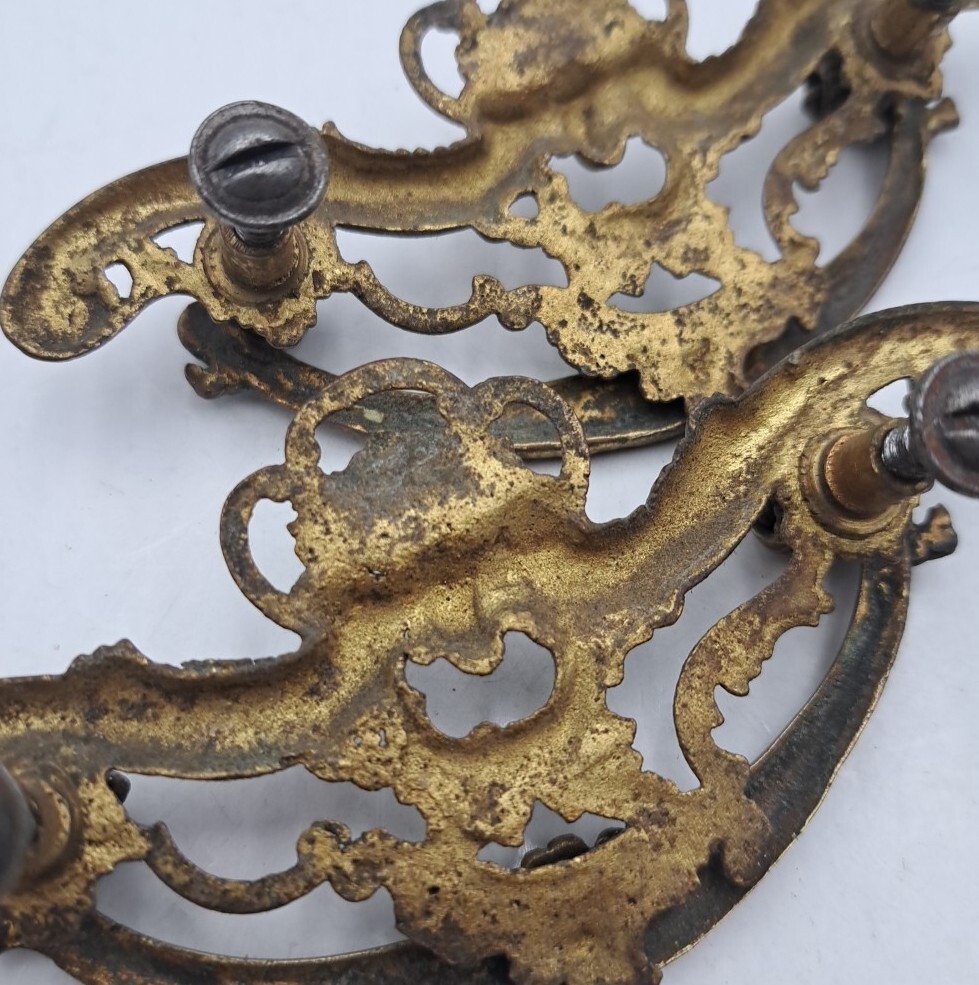 Drop Bail Pulls Drawer Hardware Cabinet Cupboard Handles Ornate Victorian
