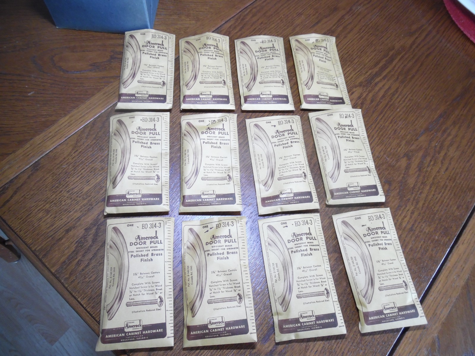 12 VTG NOS Chrome Drawer Pulls Stair Stepped Side Cabinet Door Handle Amerock