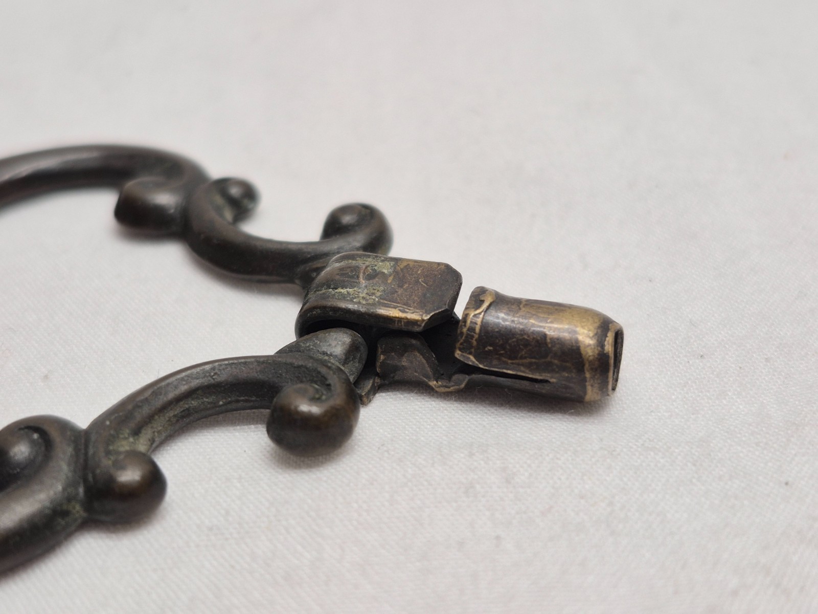 Vintage Antique Ornate Metal Drawer Pull Hardware Drop Ring Knob Bail Furniture