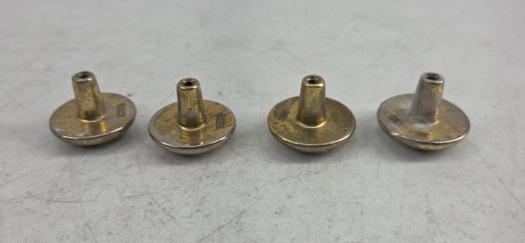 Vintage Lot of 9 Random Cabinet Round Drawer Pull Knobs As Is Floral Chrome