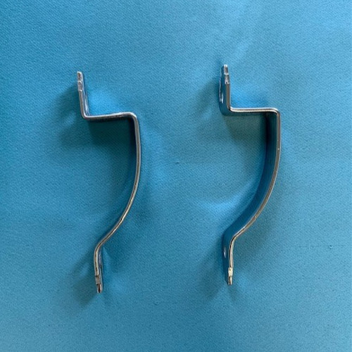 Vintage Chrome waterfall art deco drawer pulls Set of 2