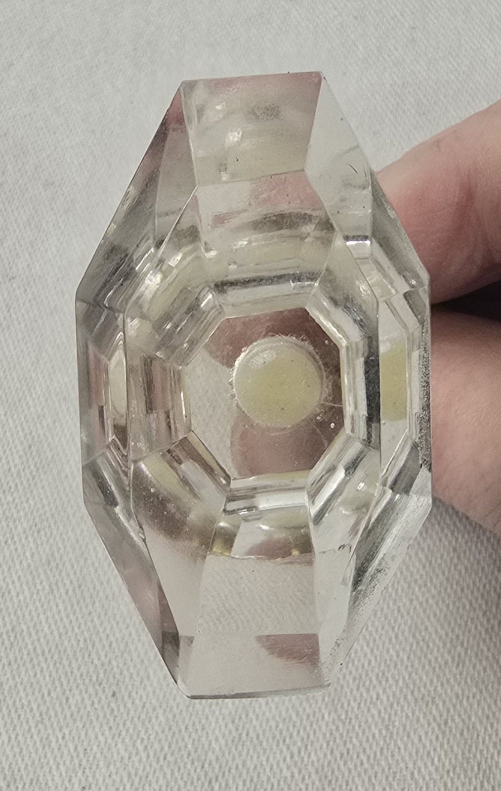 Antique Victorian Clear Glass Drawer/Door Knob – 2″L x 1 1/8″W